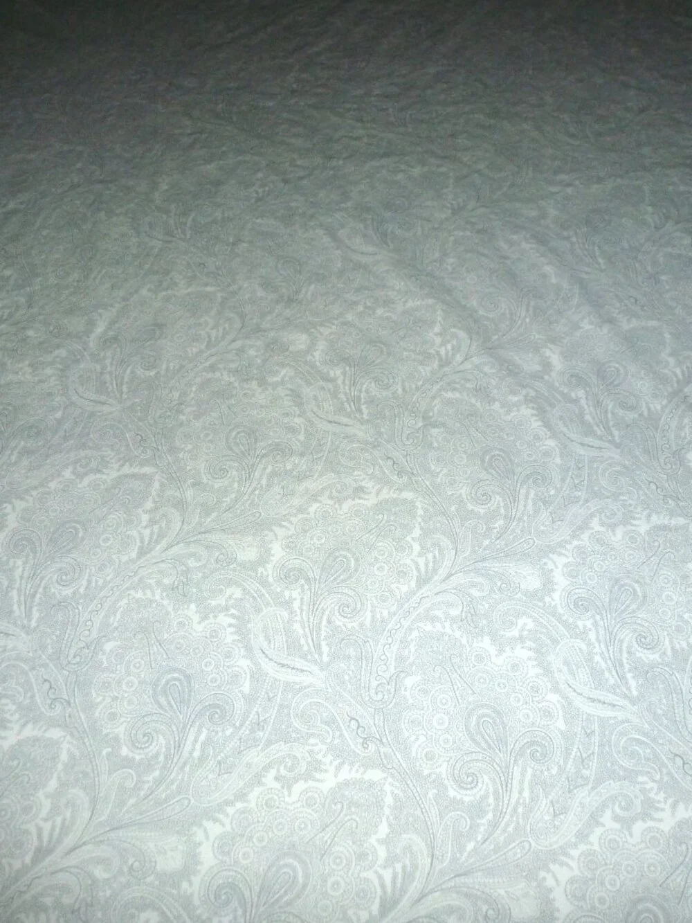 Lauren Ralph Lauren Home King Fitted Sheet 100% Cotton Gray/White Paisley